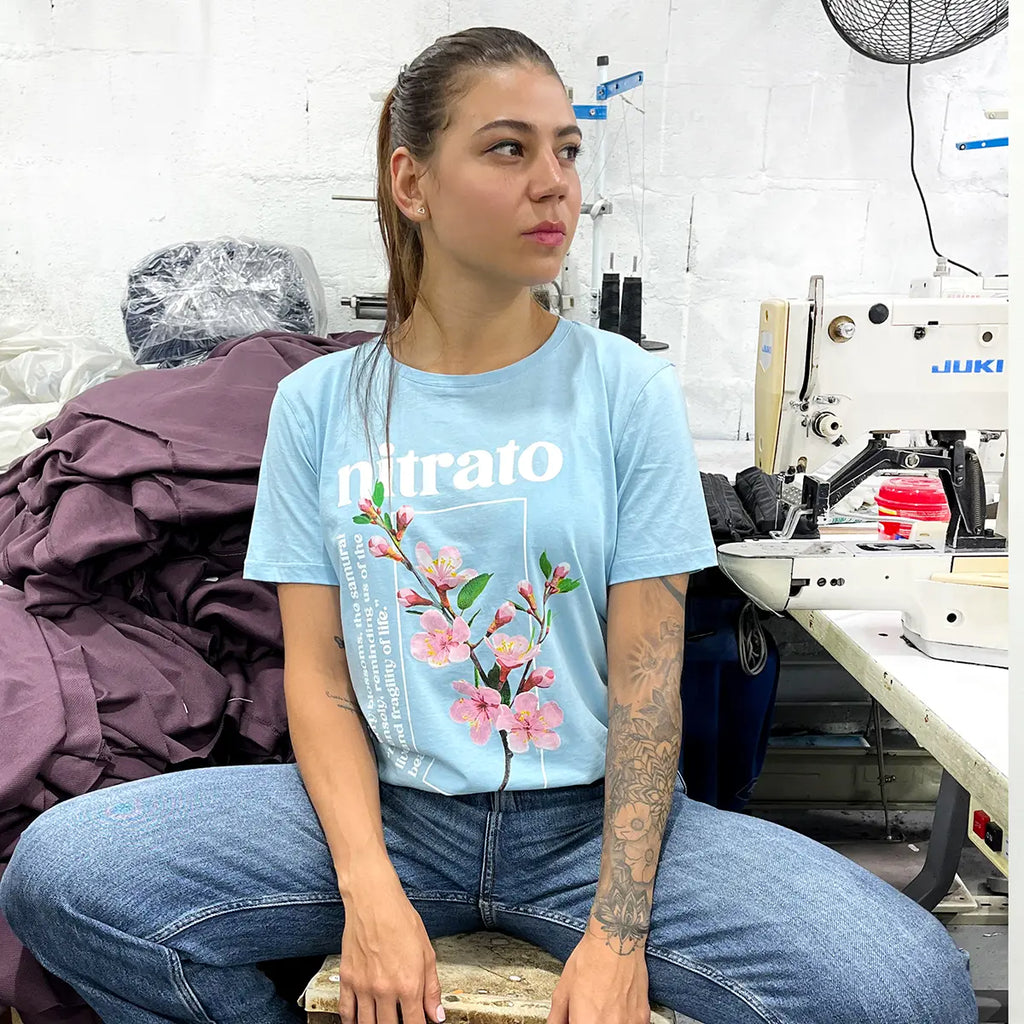 Nitrato Camisetas Mujer Cherry Blossoms