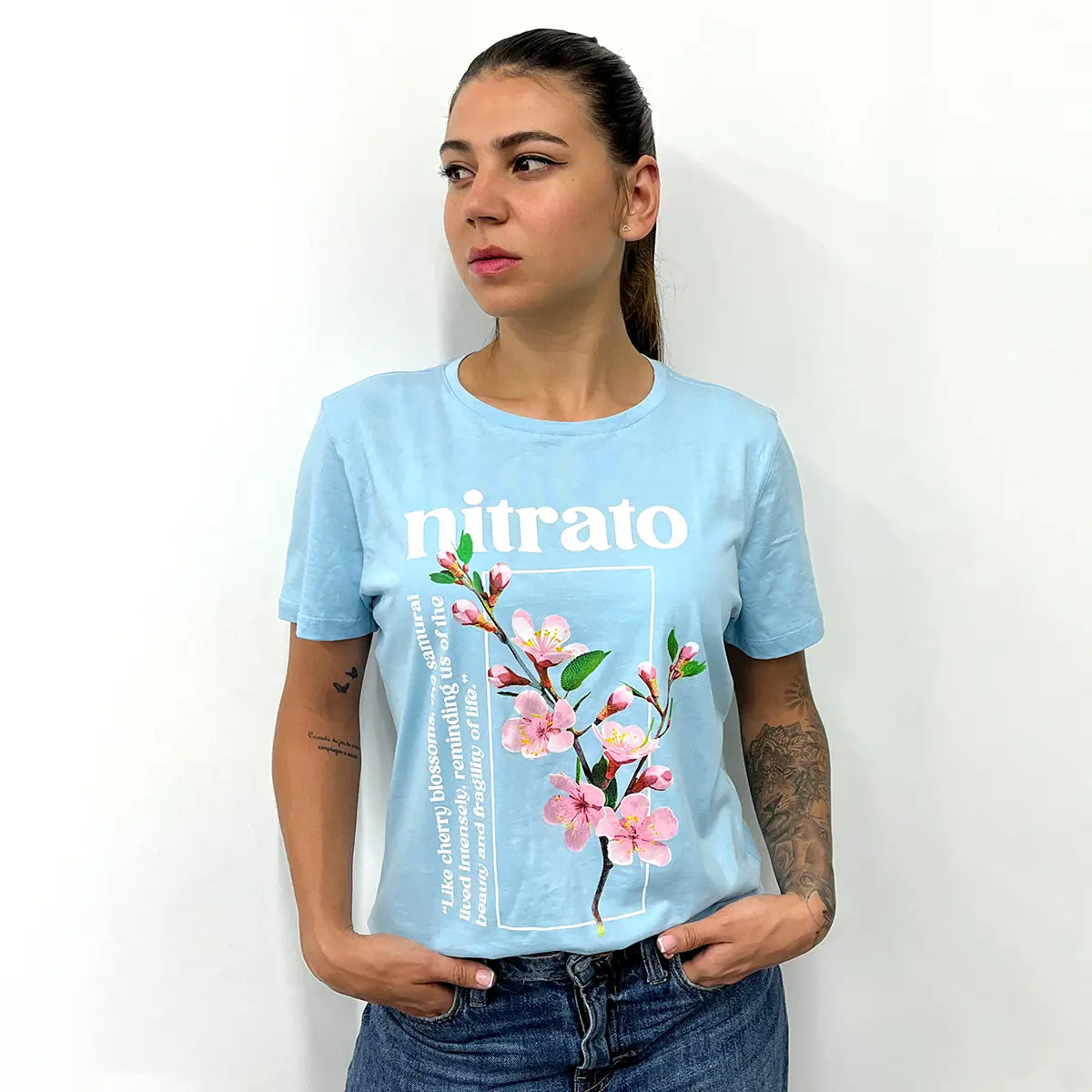 Nitrato Camisetas Mujer Cherry Blossoms